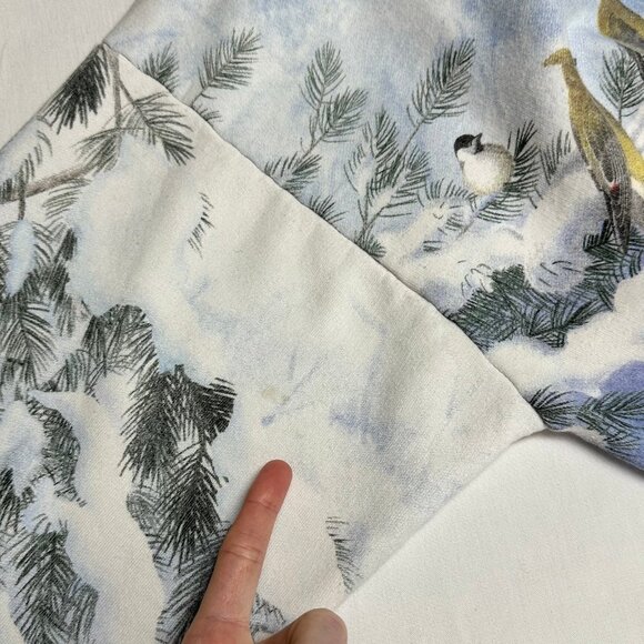 Vintage Artisans All Over Bird Print Cardigan Sweater XL/2XL Nature USA Winter - Picture 4 of 11